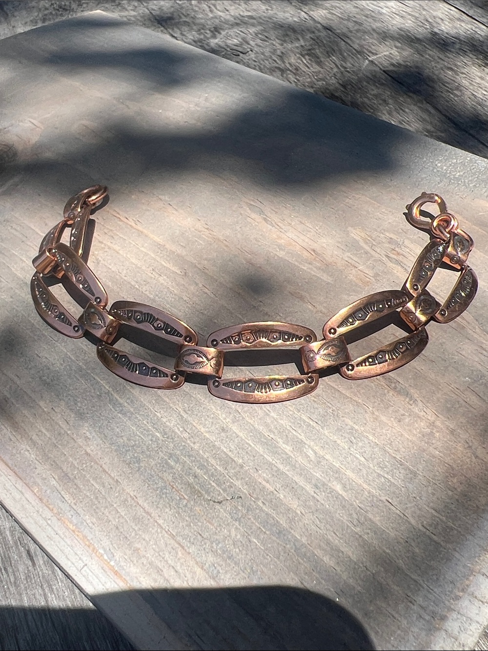 Large Link Copper Bracelet